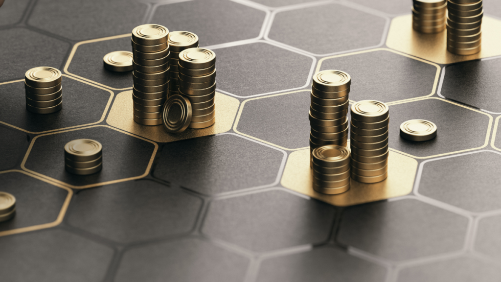 little coins in different spots