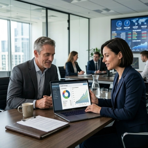 RSU Taxes Explained Two People Meeting