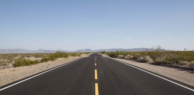 Aligned Open Calm Road